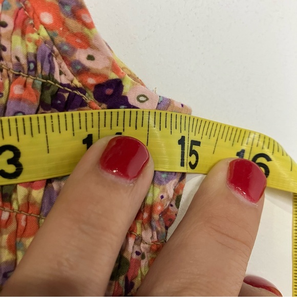 Scotch & Soda Strappy maxi dress smocked ditsy multicolor floral women’s‎ size M - Picture 10 of 12